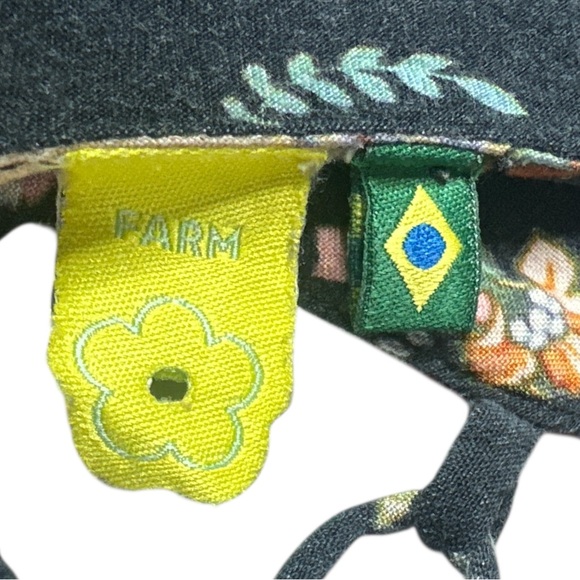 Farm Rio Mini Floral Print Colorful Sleeveless Lace up Detail Dress FARM Boho - Picture 7 of 12